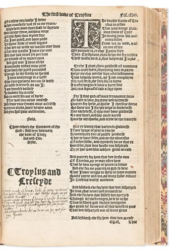 Chaucer, Geoffrey (c. 1343-1400) The Workes, a Substantial Fragment.